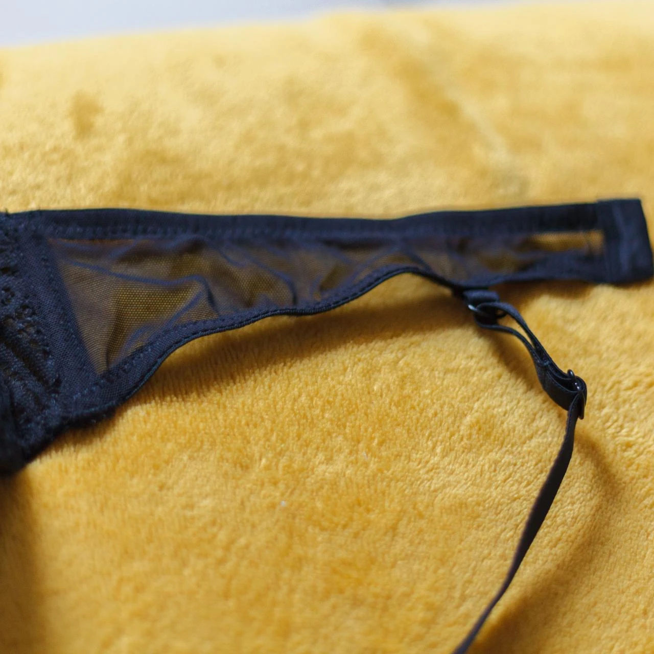 🔥 Glamour obscuro: Conjunto de lingerie push-up de renda preto 95B & XS – photo 6